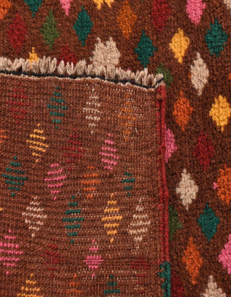 Detail image of  2' x 2' 11  Hand Knotted Balouch Wool Rug