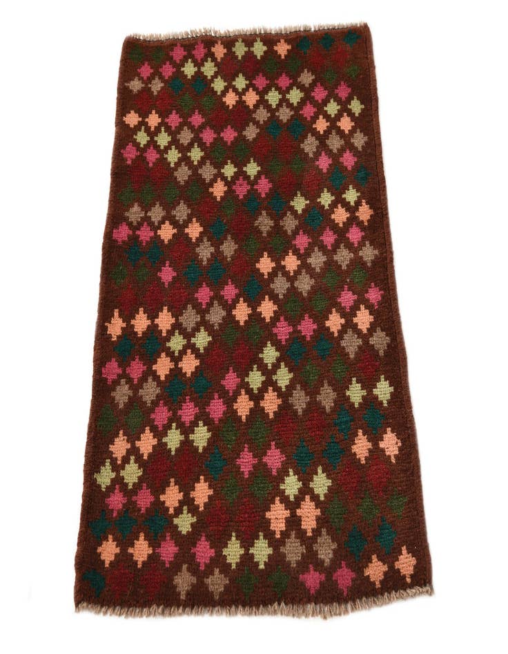 Detail image of 2' 2 x 3' Hand Knotted Balouch Wool Rug