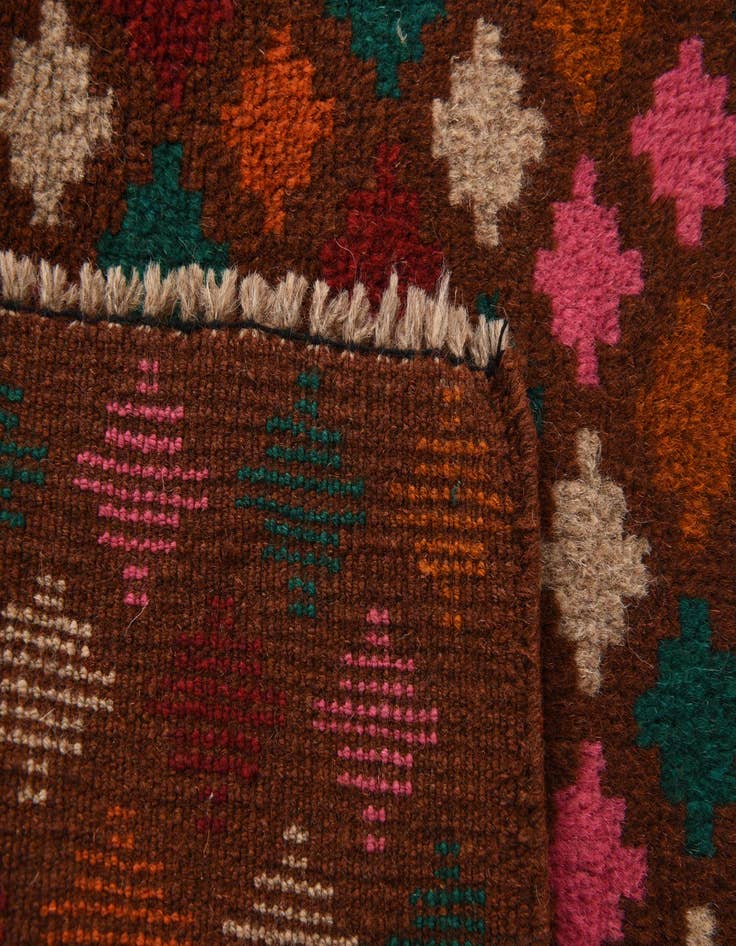 Detail image of  2' x 3'  Hand Knotted Balouch Wool Rug