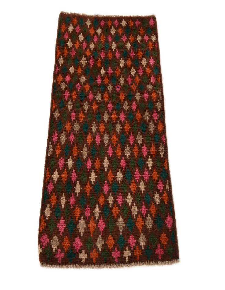 Detail image of  2' x 3'  Hand Knotted Balouch Wool Rug