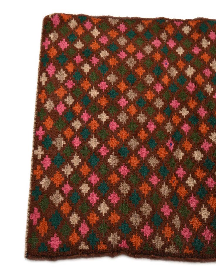 Detail image of  2' x 3'  Hand Knotted Balouch Wool Rug