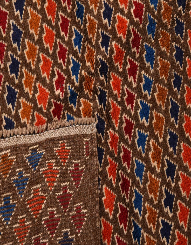 Detail image of  3' 9 x 5' 9  Hand Knotted Balouch Wool Rug