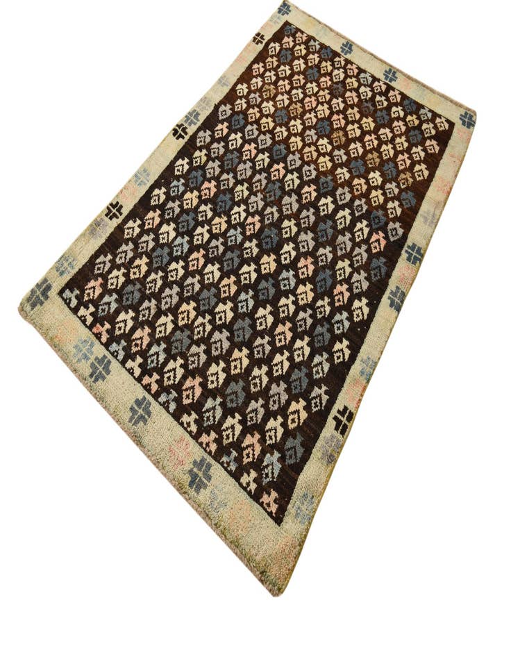 Detail image of  4' x 6' 4  Hand Knotted Balouch Wool Rug