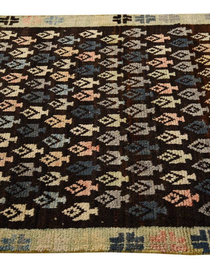 Detail image of  4' x 6' 4  Hand Knotted Balouch Wool Rug