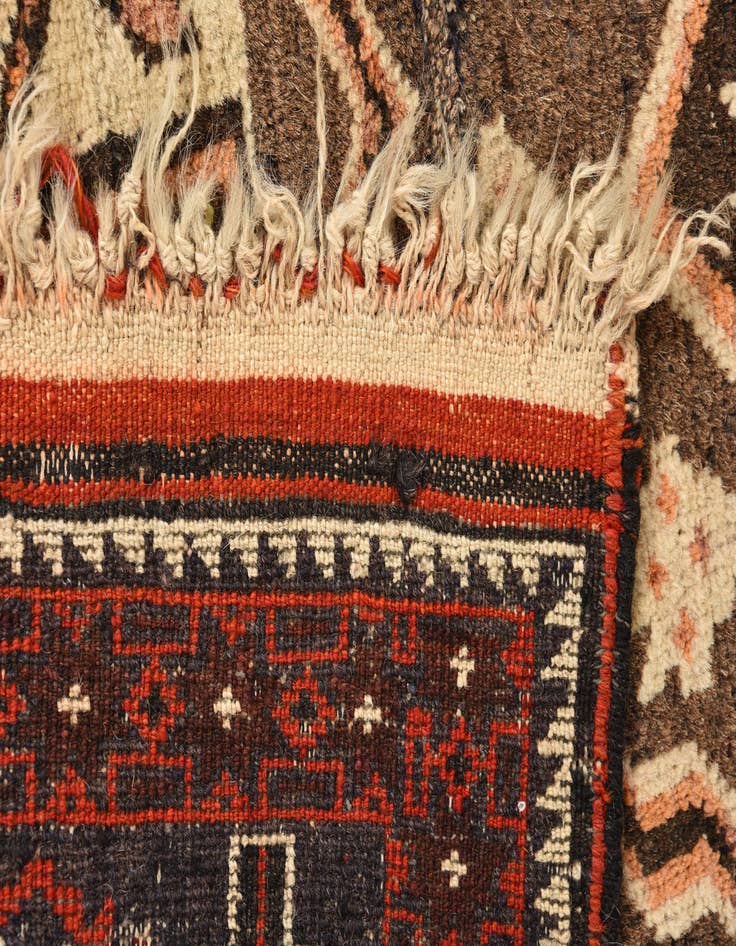 Detail image of  2' 7 x 4' 9  Hand Knotted Balouch Persian Wool Rug