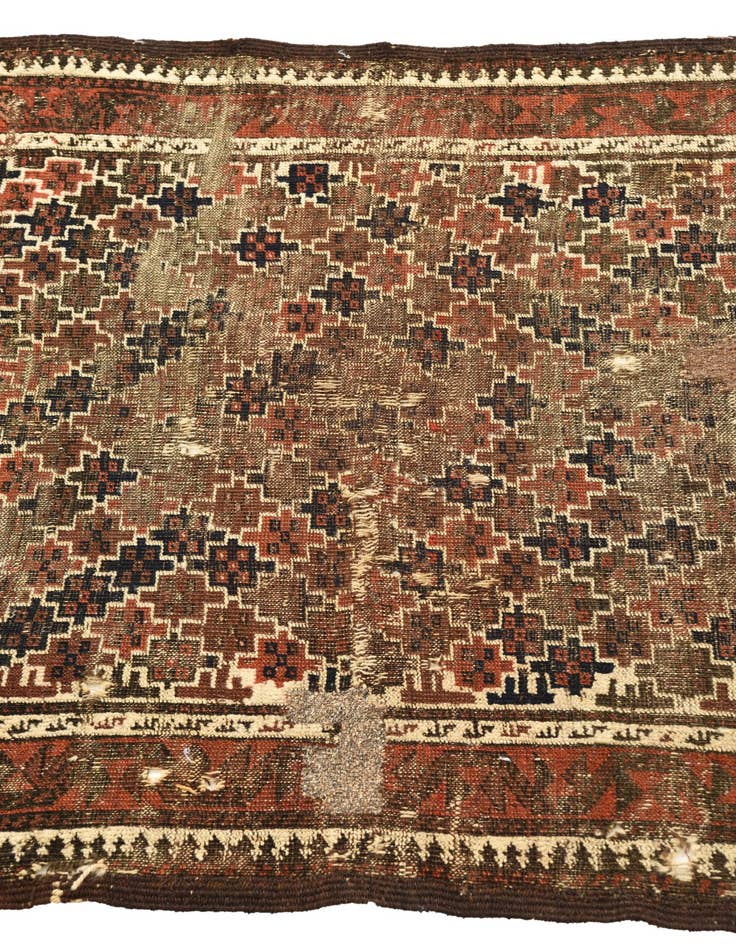Detail image of  3' x 5'  Hand Knotted Balouch Persian Wool Rug