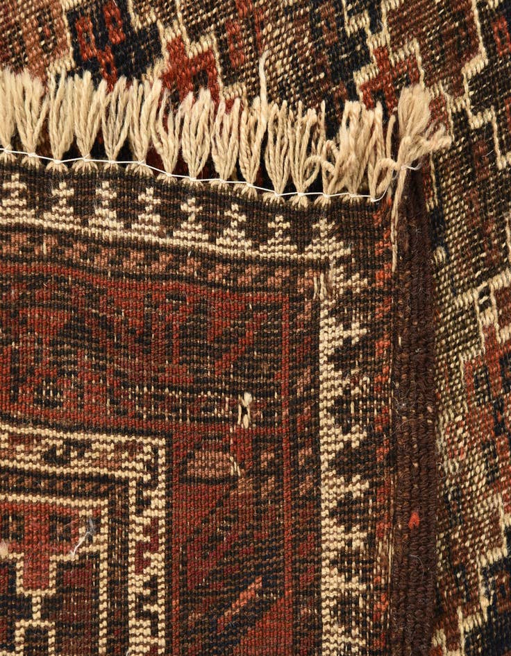 Detail image of  3' x 5'  Hand Knotted Balouch Persian Wool Rug