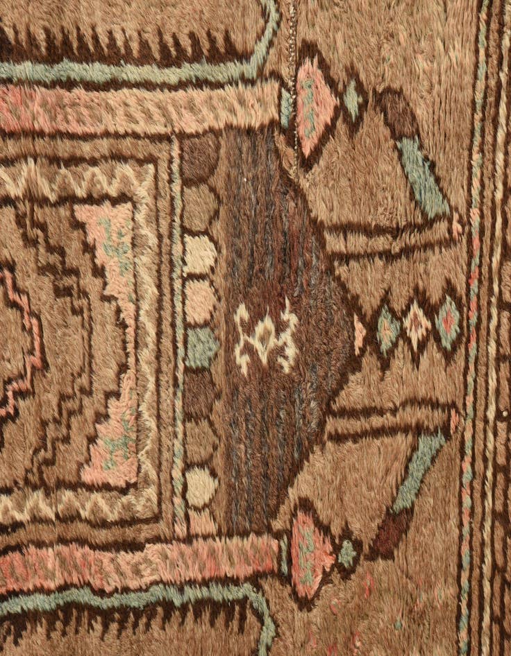 Detail image of  4' 7 x 6' 8  Hand Knotted Balouch Persian Wool Rug