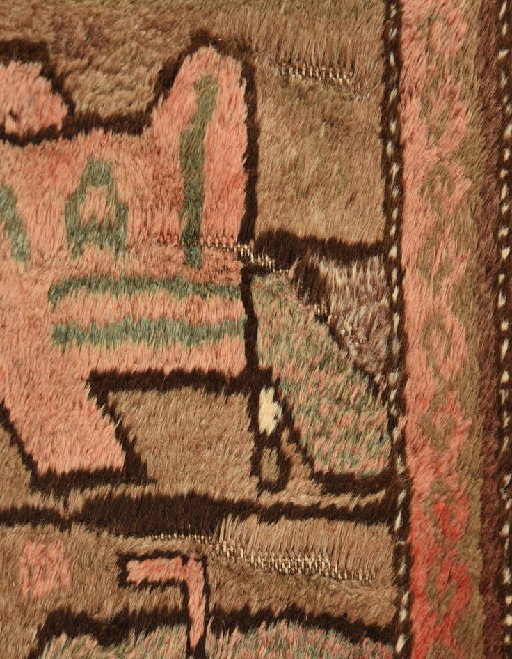 Detail image of  4' 7 x 6' 8  Hand Knotted Balouch Persian Wool Rug