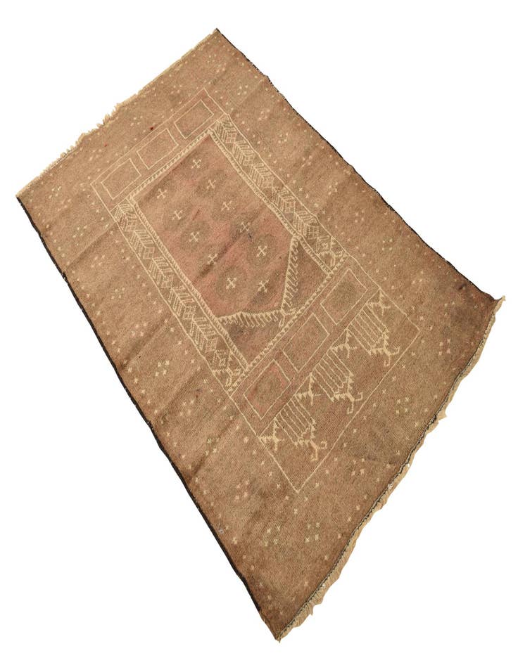 Detail image of  2' 10 x 4' 6  Hand Knotted Balouch Persian Wool Rug