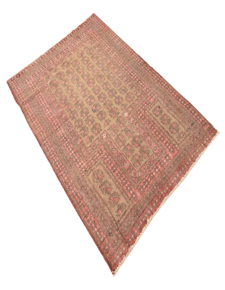 Detail image of  3' 1 x 4' 7  Hand Knotted Balouch Persian Wool Rug