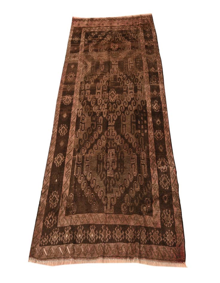 Detail image of  3' 6 x 6'  Hand Knotted Balouch Persian Wool Rug