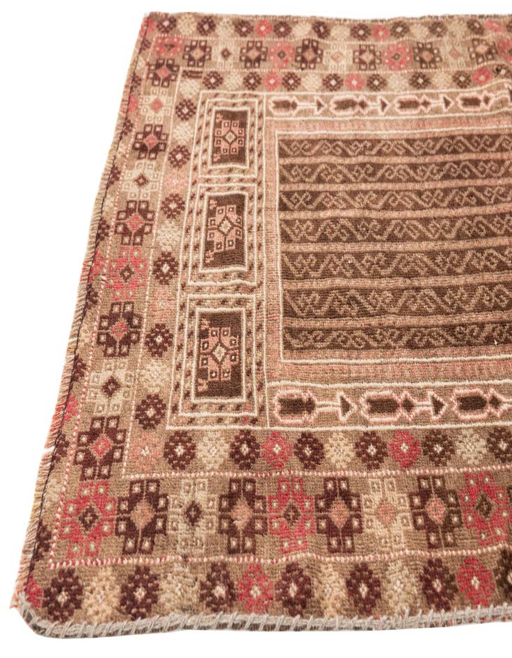 Detail image of  2' 10 x 4' 10  Hand Knotted Balouch Wool Rug