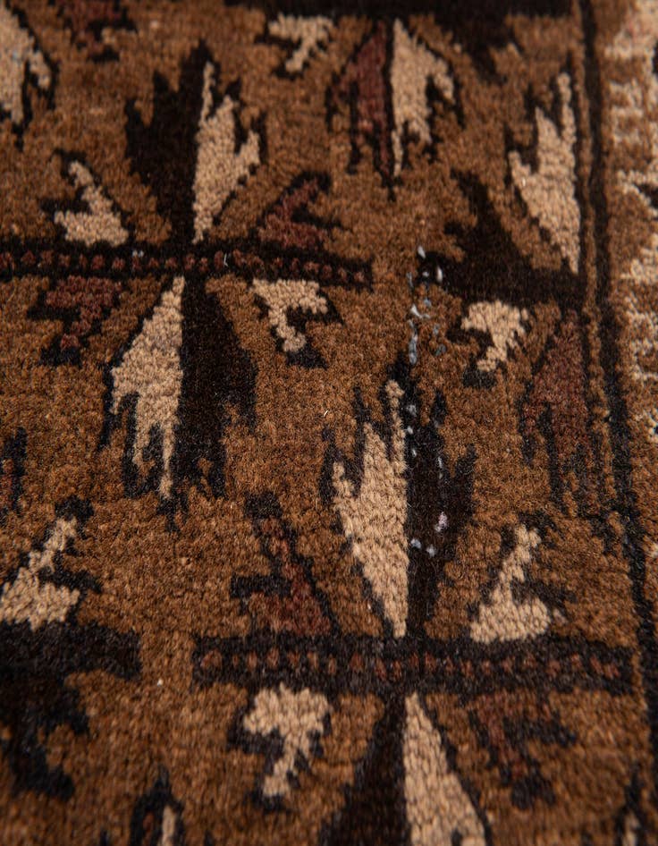 Detail image of  2' 8 x 4' 4  Hand Knotted Balouch Persian Wool Rug