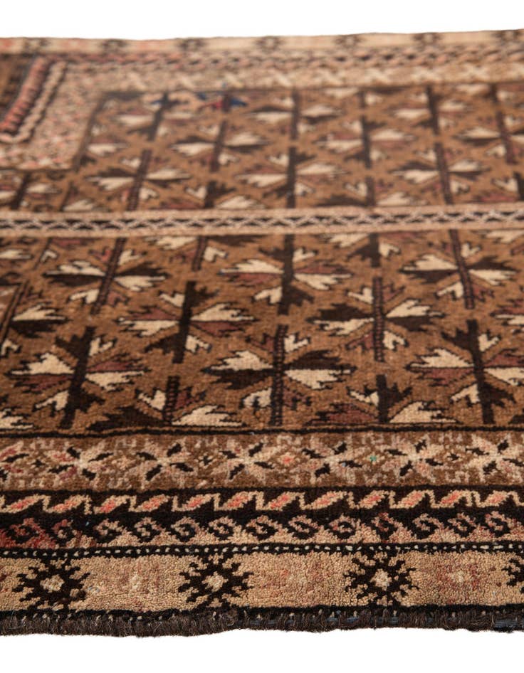 Detail image of  2' 8 x 4' 4  Hand Knotted Balouch Persian Wool Rug
