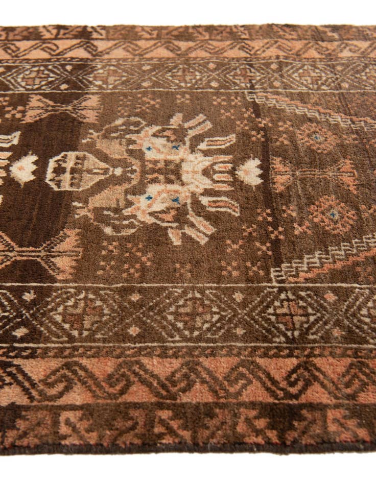 Detail image of  2' 5 x 4' 2  Hand Knotted Balouch Wool Rug