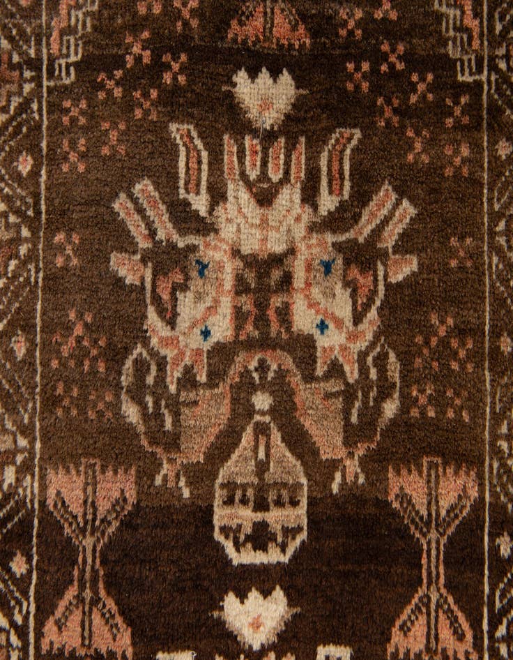 Detail image of  2' 5 x 4' 2  Hand Knotted Balouch Wool Rug