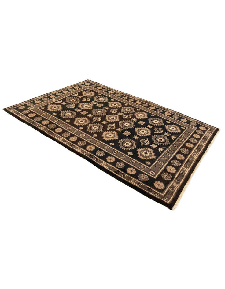 Detail image of  4' x 5' 9  Hand Knotted Balouch Wool Rug