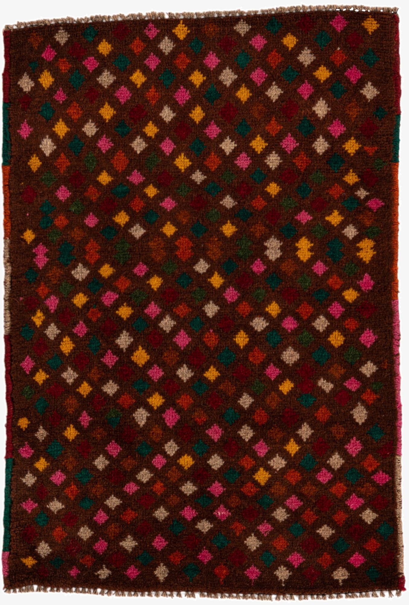  2' x 2' 11  Hand Knotted Balouch Wool Rug
