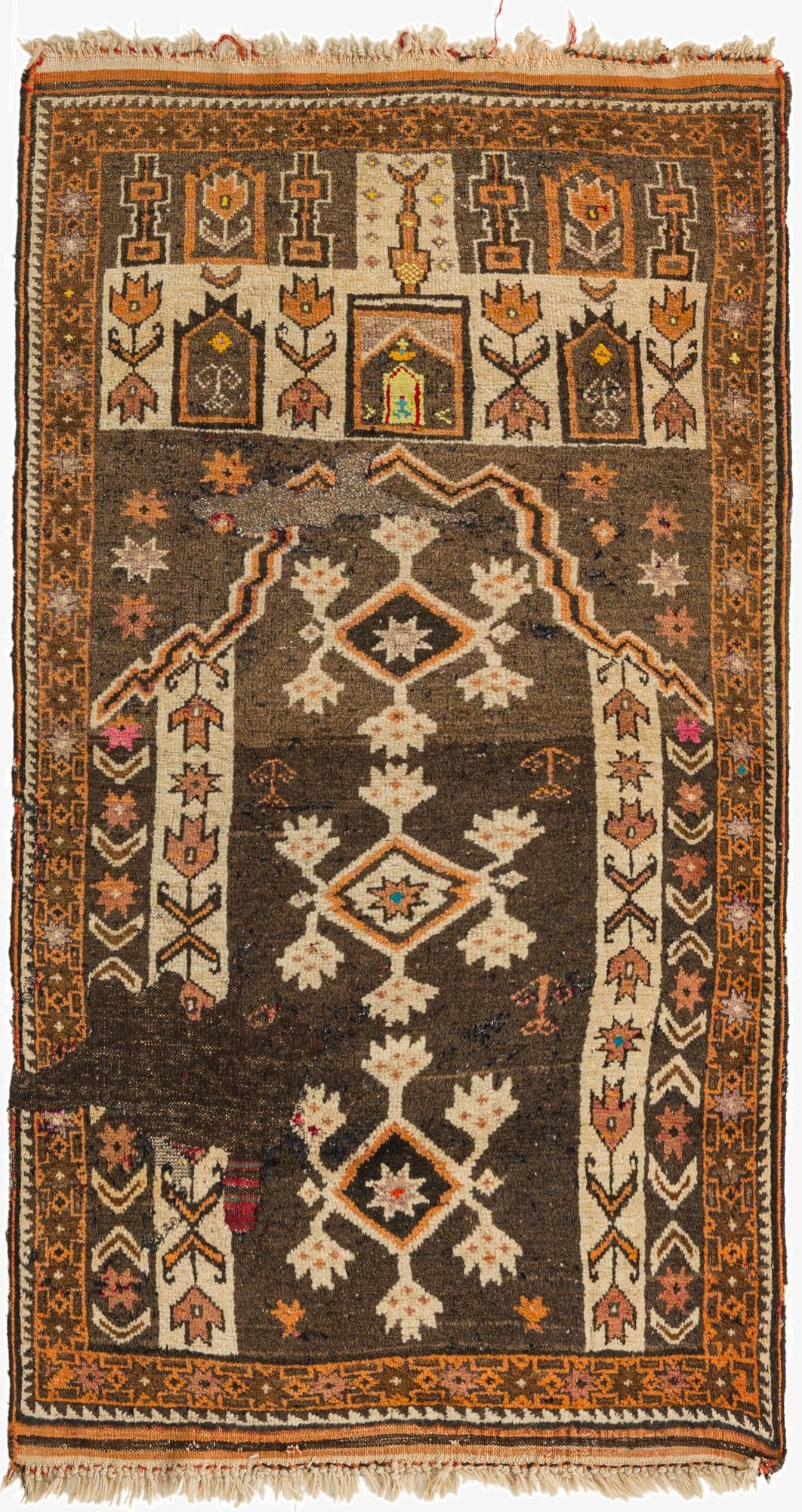  2' 7 x 4' 9  Hand Knotted Balouch Persian Wool Rug