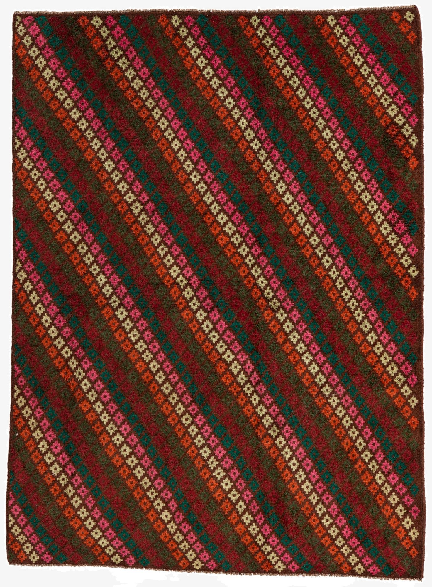  4' 10 x 6' 6  Hand Knotted Balouch Wool Rug