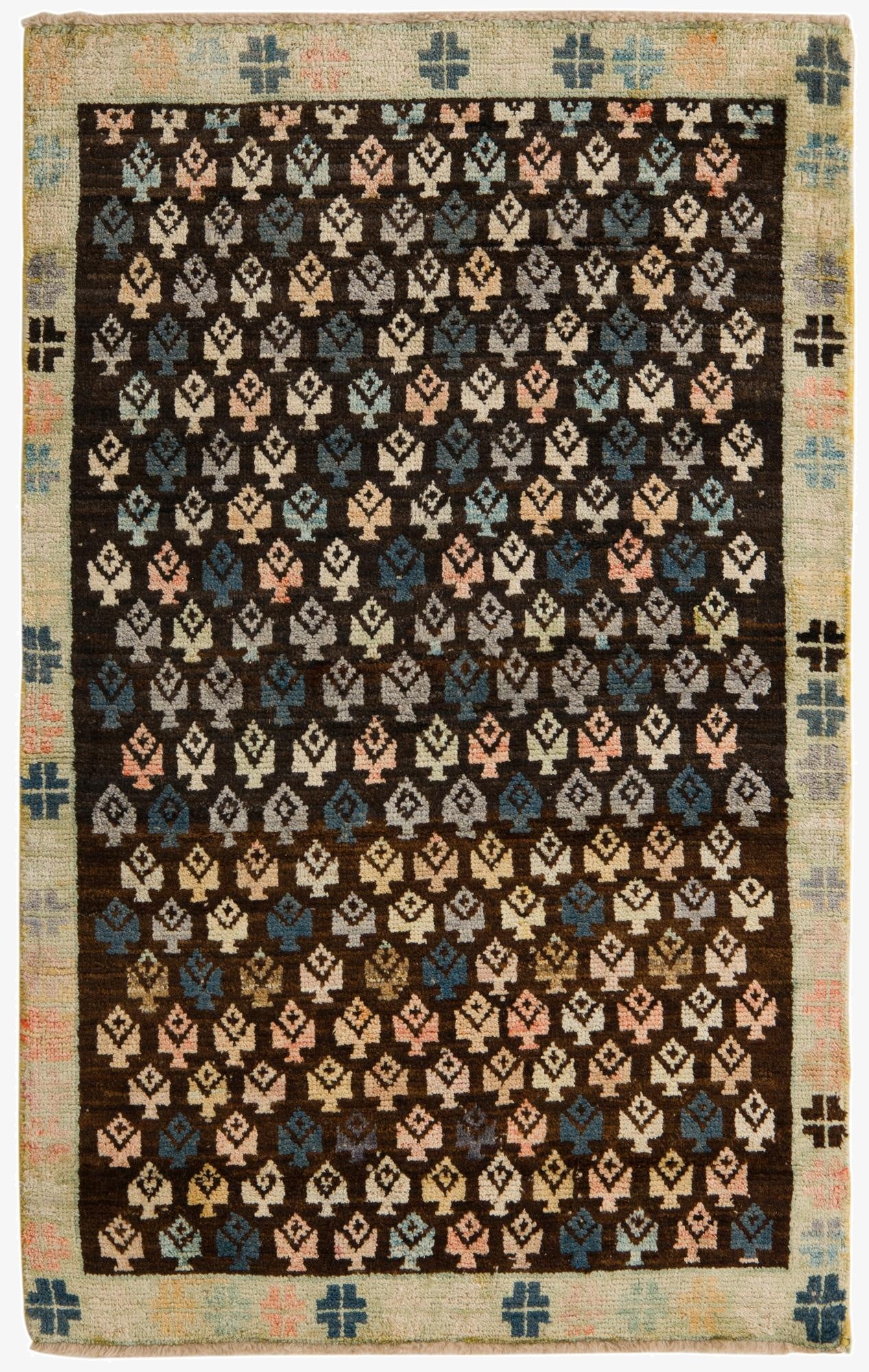  4' x 6' 4  Hand Knotted Balouch Wool Rug