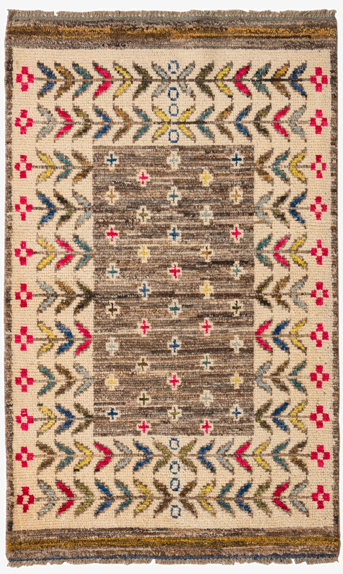  3' 3 x 5' 3  Hand Knotted Balouch Wool Rug