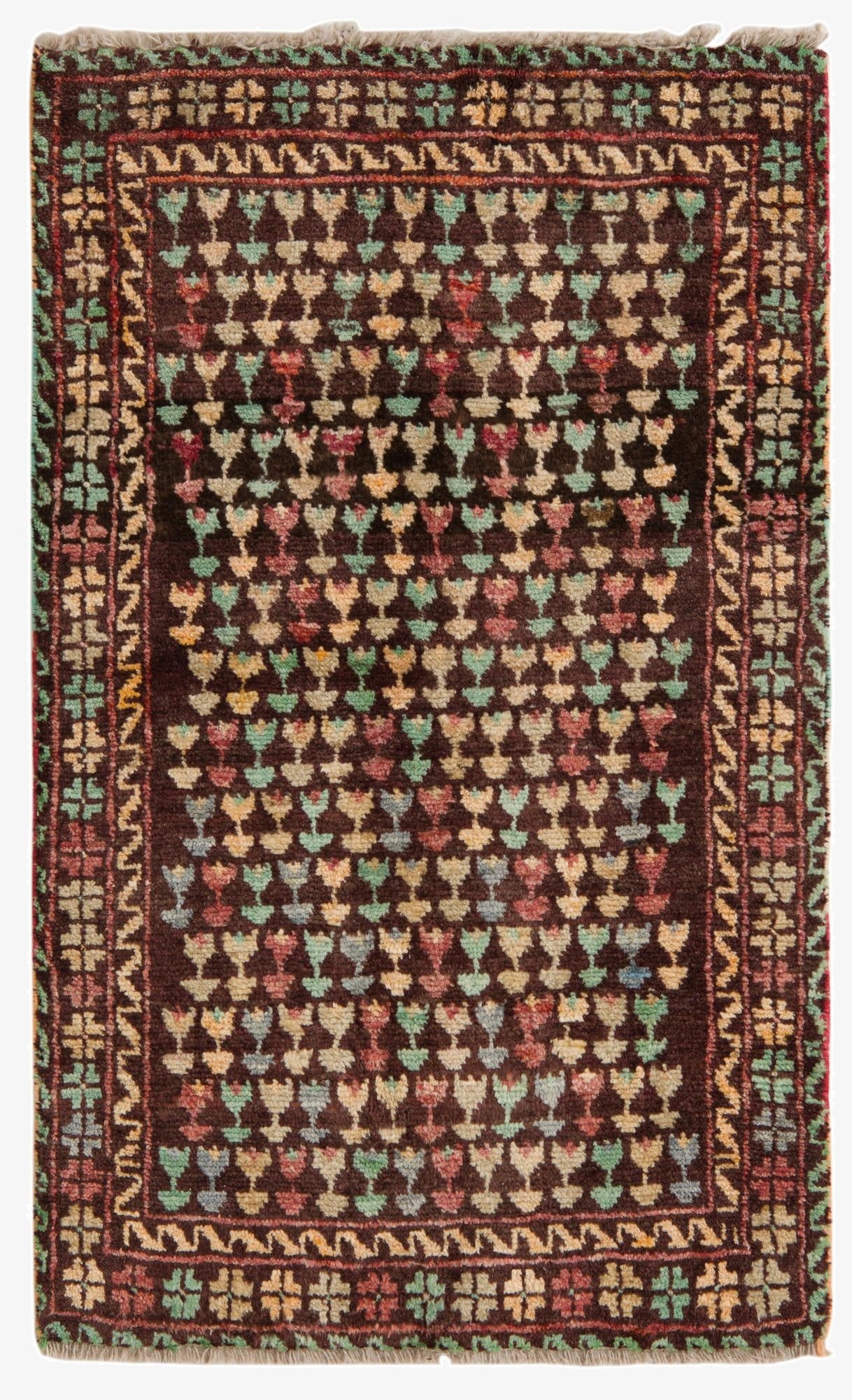  2' 9 x 4' 6  Hand Knotted Balouch Wool Rug