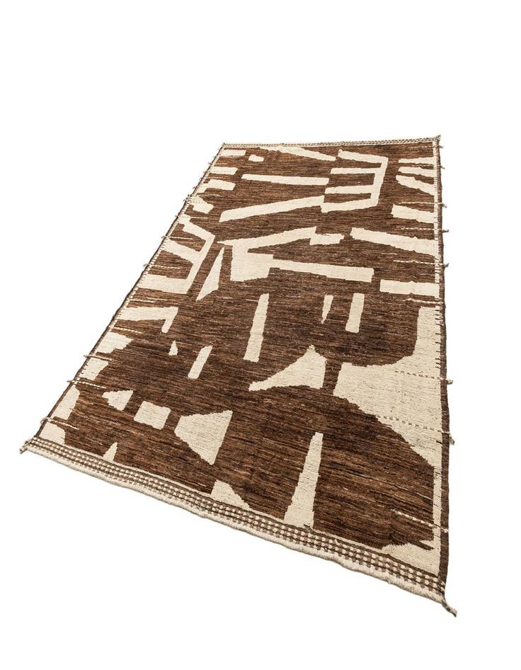 Detail image of  9' 3 x 11' 3  Hand Knotted Beni Marok Rug