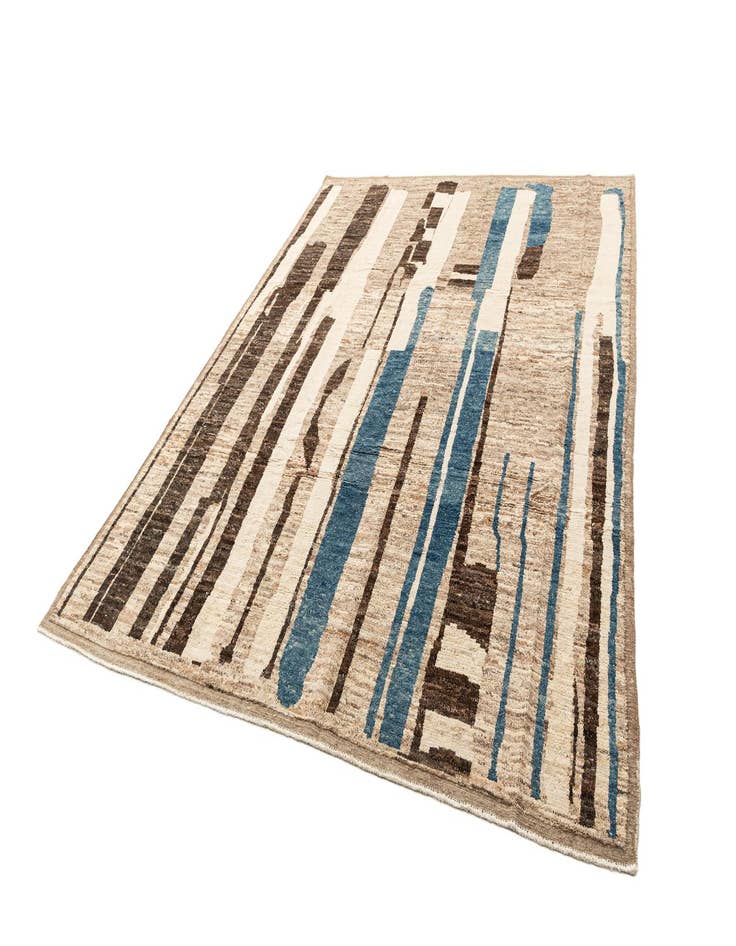 Detail image of  9' 1 x 12' 2  Hand Knotted Beni Marok Rug