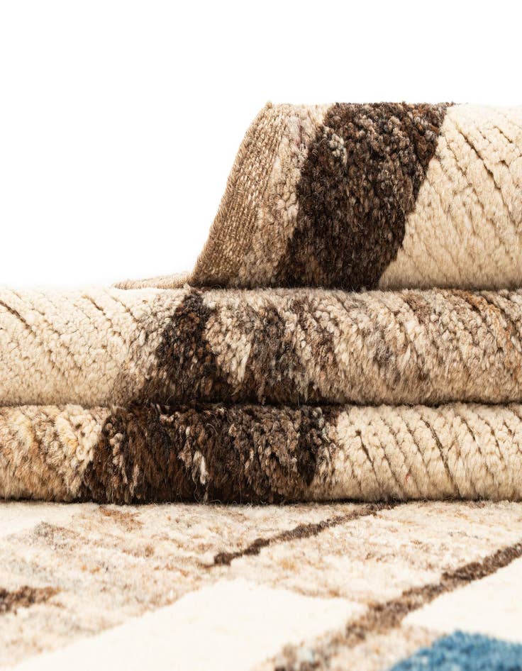 Detail image of  9' 1 x 12' 2  Hand Knotted Beni Marok Rug