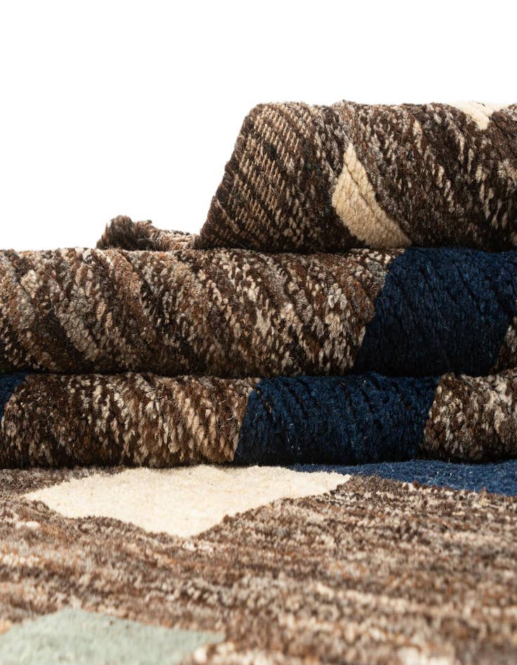 Detail image of  10' x 14' 4  Hand Knotted Beni Marok Rug