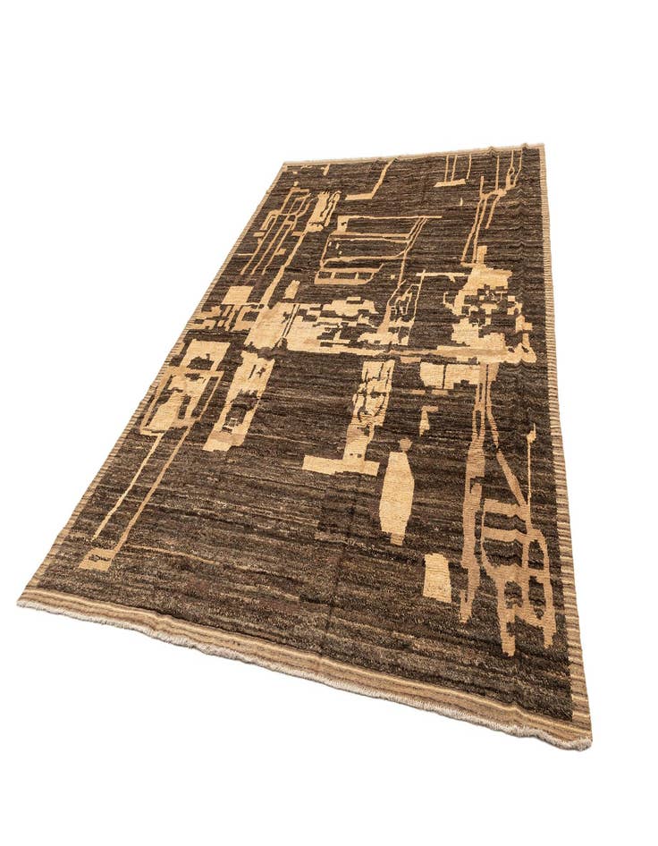 Detail image of  8' 10 x 12' 8  Hand Knotted Beni Marok Rug