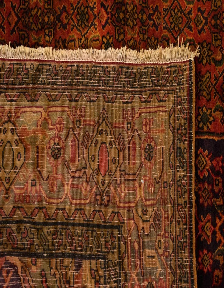 Detail image of  6' 8 x 9' 8  Hand Knotted Bidjar Persian Wool Rug