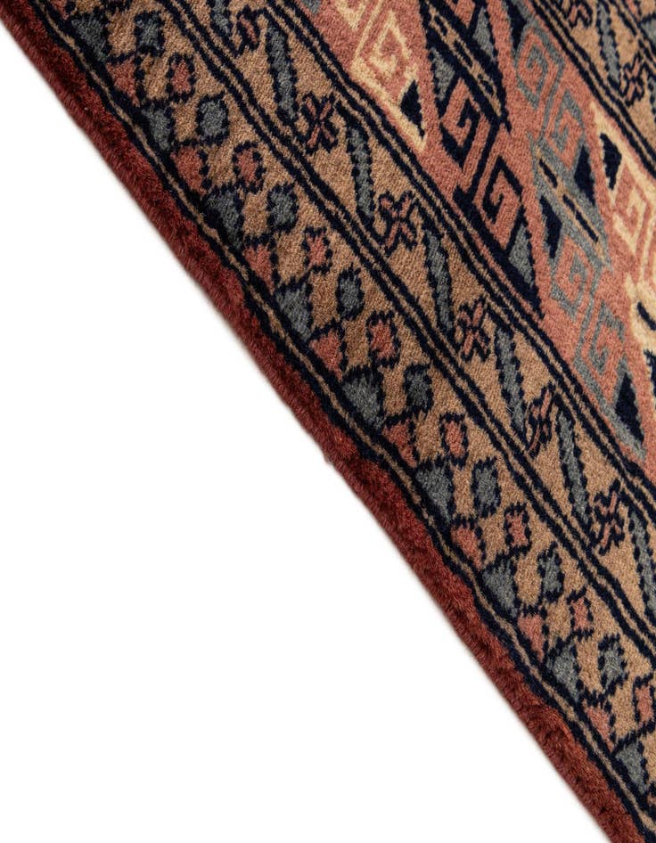 Detail image of  4' 3 x 6'  Hand Knotted Bokhara Oriental Wool Rug