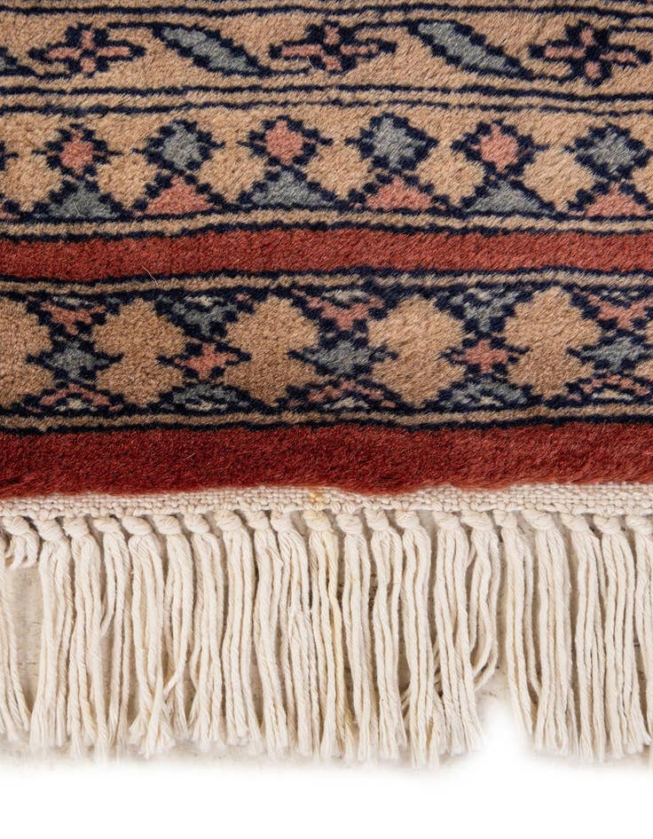 Detail image of  4' 3 x 6'  Hand Knotted Bokhara Oriental Wool Rug