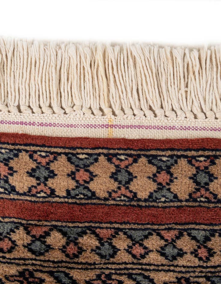Detail image of  4' 3 x 6'  Hand Knotted Bokhara Oriental Wool Rug