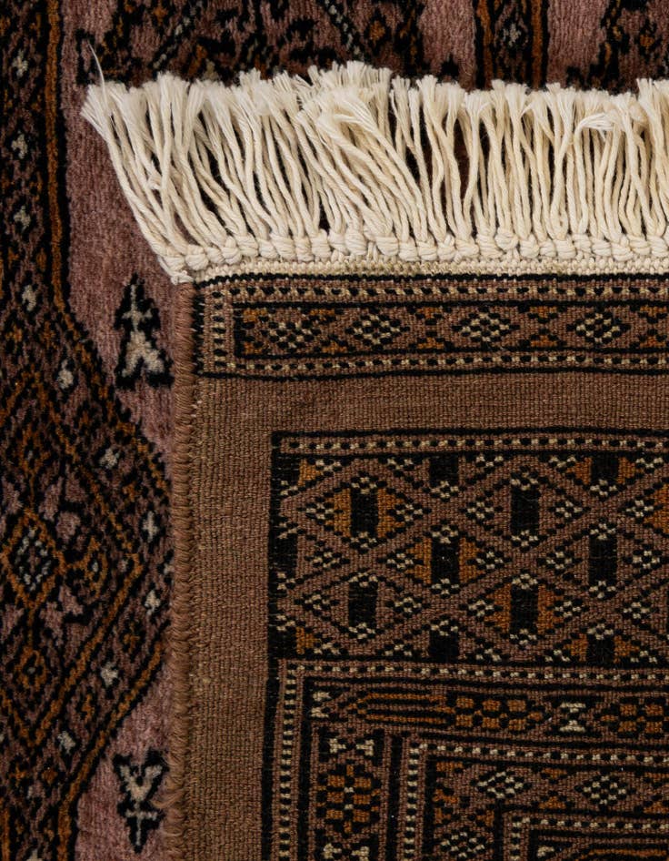 Detail image of  4' 3 x 5' 10  Hand Knotted Bokhara Oriental Wool Rug