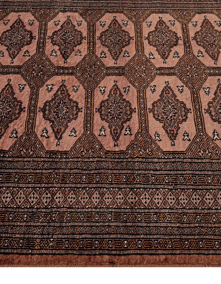 Detail image of  4' 3 x 5' 10  Hand Knotted Bokhara Oriental Wool Rug
