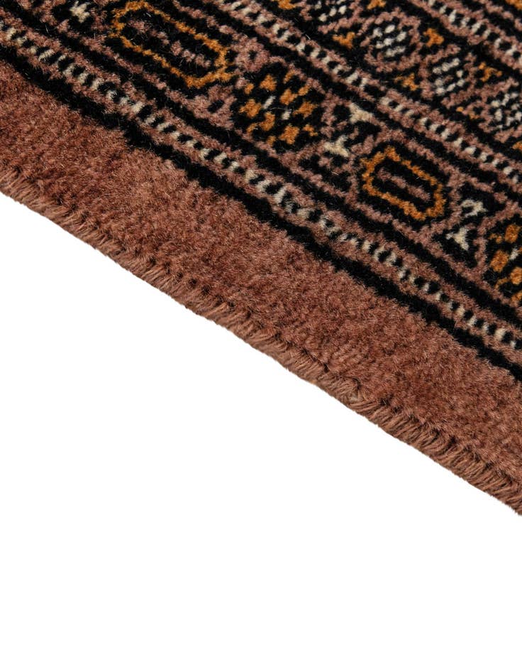 Detail image of  4' 3 x 5' 10  Hand Knotted Bokhara Oriental Wool Rug