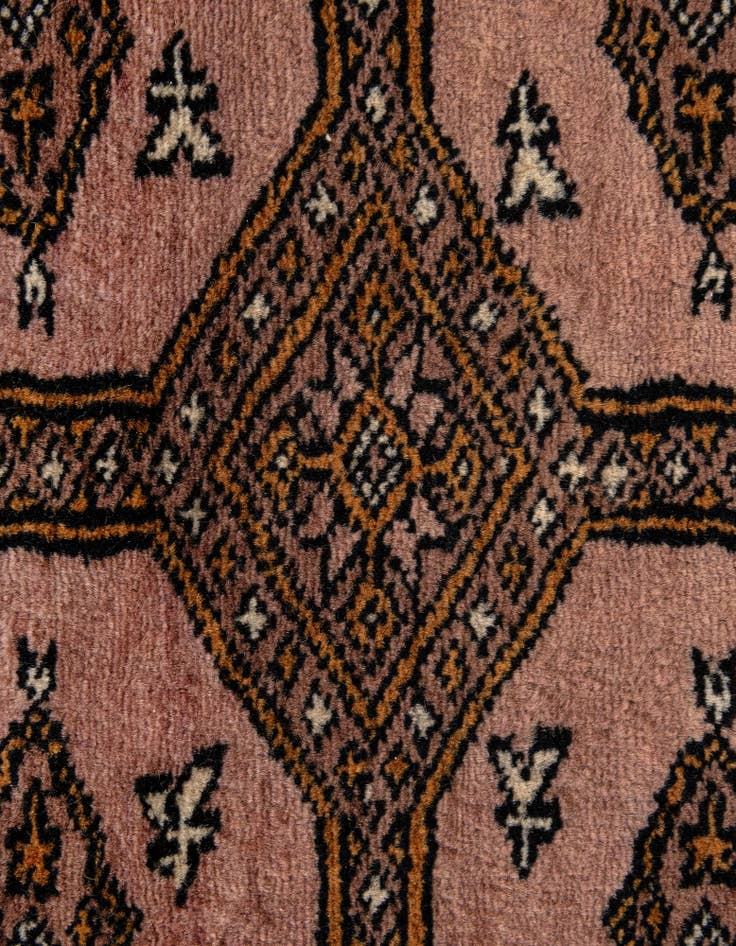 Detail image of  4' 3 x 5' 10  Hand Knotted Bokhara Oriental Wool Rug