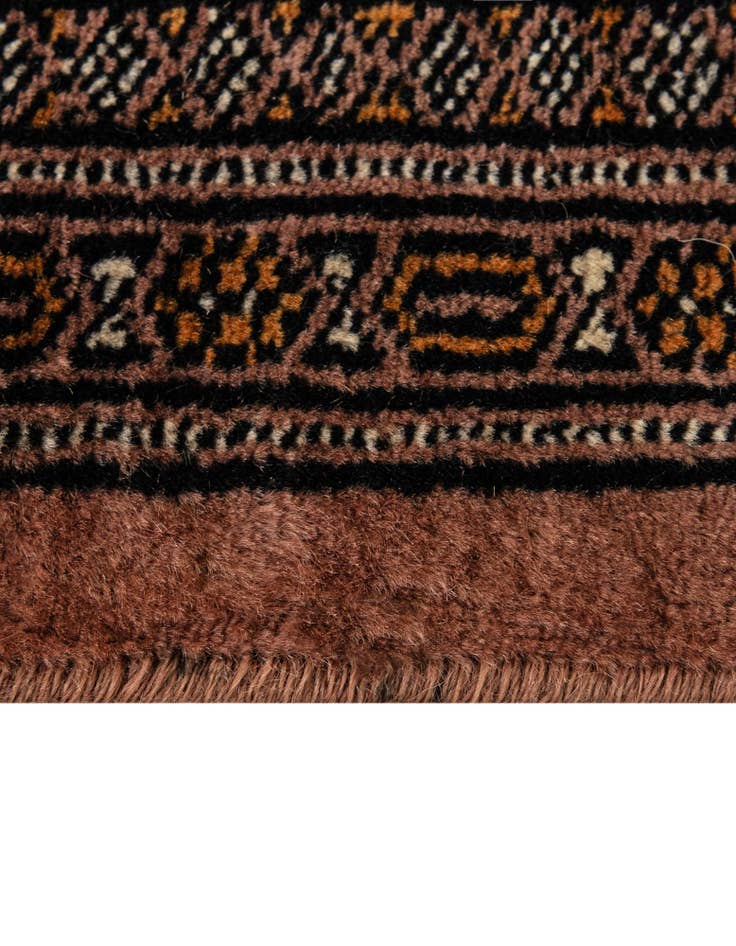 Detail image of  4' 3 x 5' 10  Hand Knotted Bokhara Oriental Wool Rug
