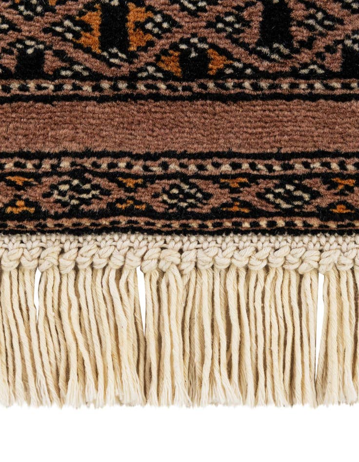 Detail image of  4' 3 x 5' 10  Hand Knotted Bokhara Oriental Wool Rug