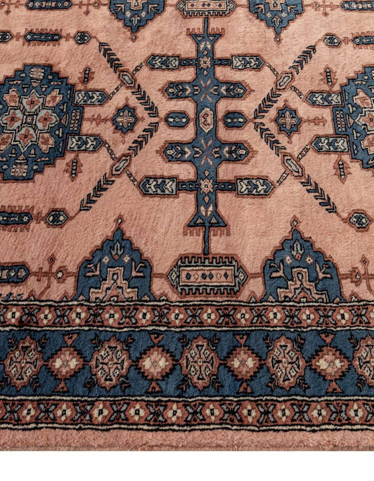 Detail image of  4' 2 x 6' 1  Hand Knotted Bokhara Oriental Wool Rug