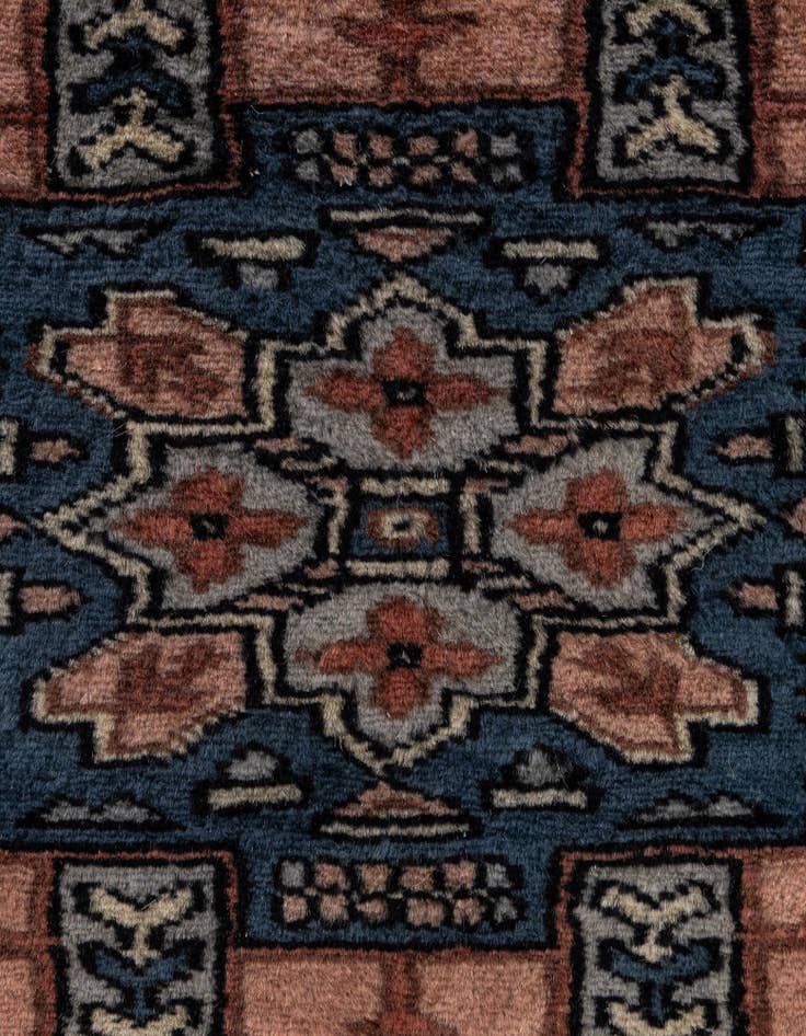 Detail image of  4' 2 x 6' 1  Hand Knotted Bokhara Oriental Wool Rug