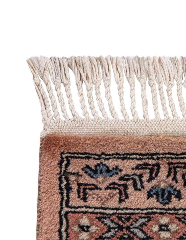 Detail image of  4' 2 x 6' 1  Hand Knotted Bokhara Oriental Wool Rug