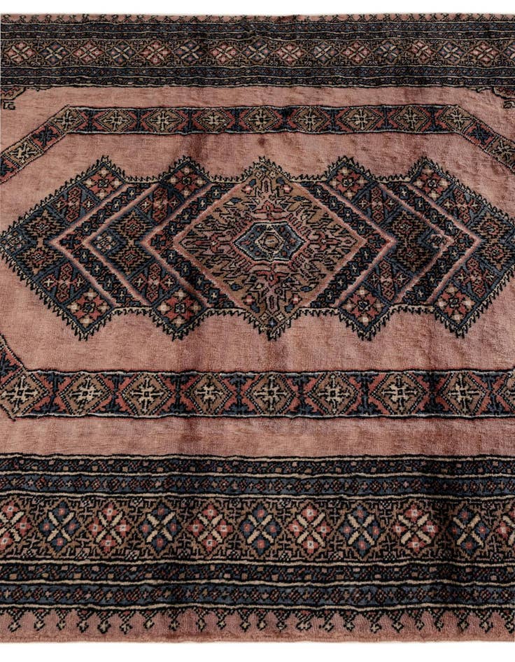 Detail image of  4' 2 x 6' 6  Hand Knotted Bokhara Oriental Wool Rug