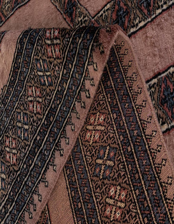 Detail image of  4' 2 x 6' 6  Hand Knotted Bokhara Oriental Wool Rug