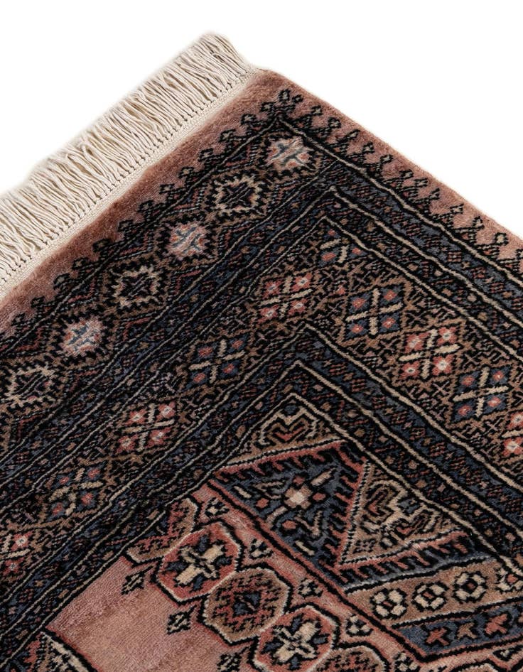 Detail image of  4' 2 x 6' 6  Hand Knotted Bokhara Oriental Wool Rug