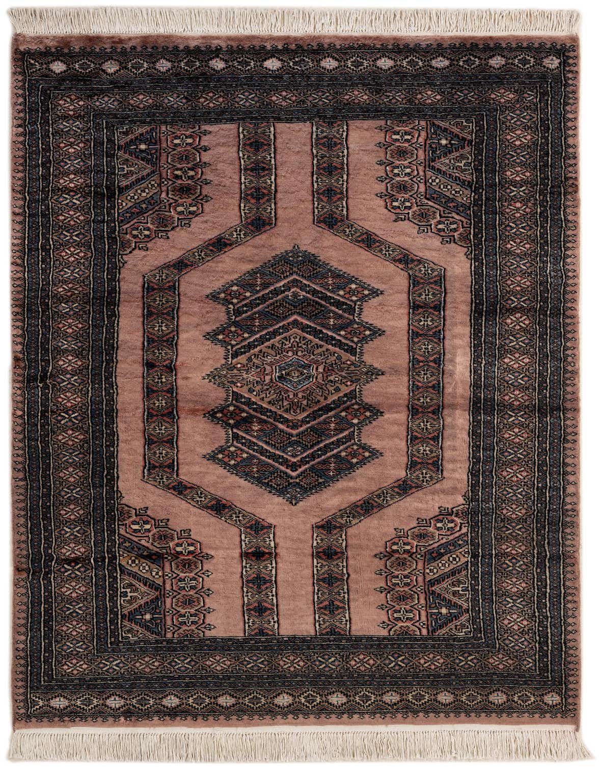 Primary image  4' 2 x 6' 6  Hand Knotted Bokhara Oriental Wool Rug